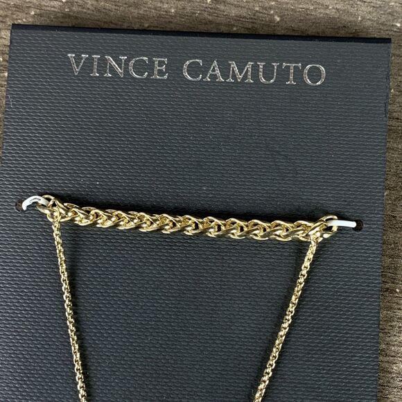 Vince Camuto Gold Tone Slider Adjustable Bracelet Charm Dangle One Size - Picture 6 of 8